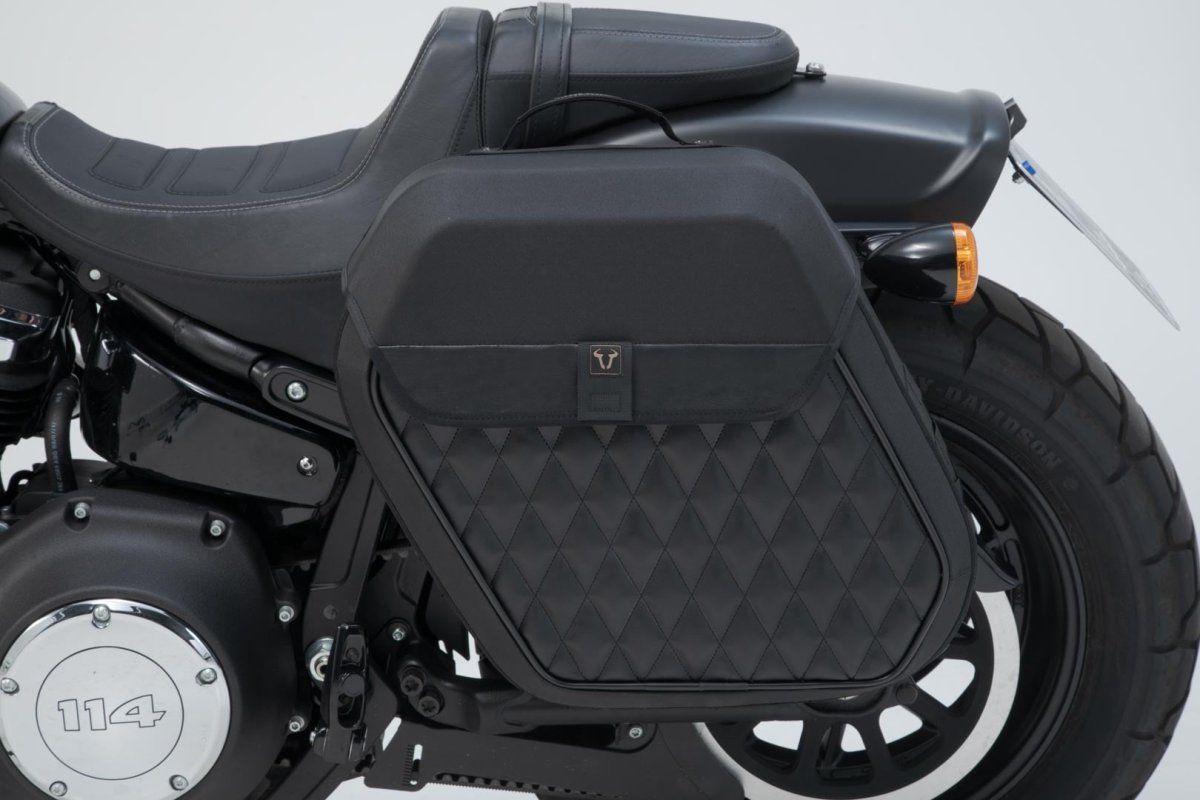 Bolsa lateral + Soporte SW Motech Legend Gear LH2 25,5 Lts izquierda para HARLEY-DAVIDSON SOFTAIL FAT BOB 17-26 | SOFTAIL FAT BOB S 17-26