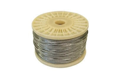 Cable Wire 3/32 7.7 2.38MM Galvanized 500’ - 1 each, SQU 01020