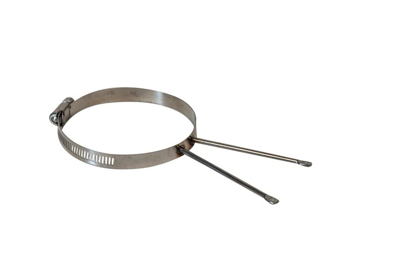 Railing Clamp 4 Inch Double Post Single Hole Stainless Steel - 10 per bag, SQU 00530