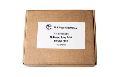 Pneumatic Hog Rings 1/2 Inch Galvanized 10.000 pcs Per Box