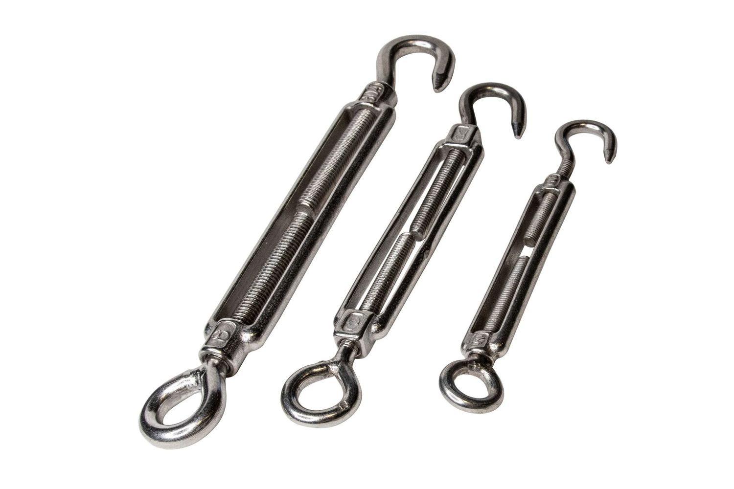Medium Turnbuckles 5.7 Inches Stainless Steel 10 Per Bag SKU 640