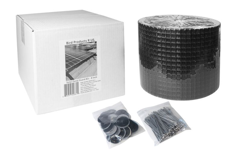Solar Panel Kits 8 Inch. 100 Feet Long  304 Stainless Steel Wire PVC Coated wire 100 J Clips Sets