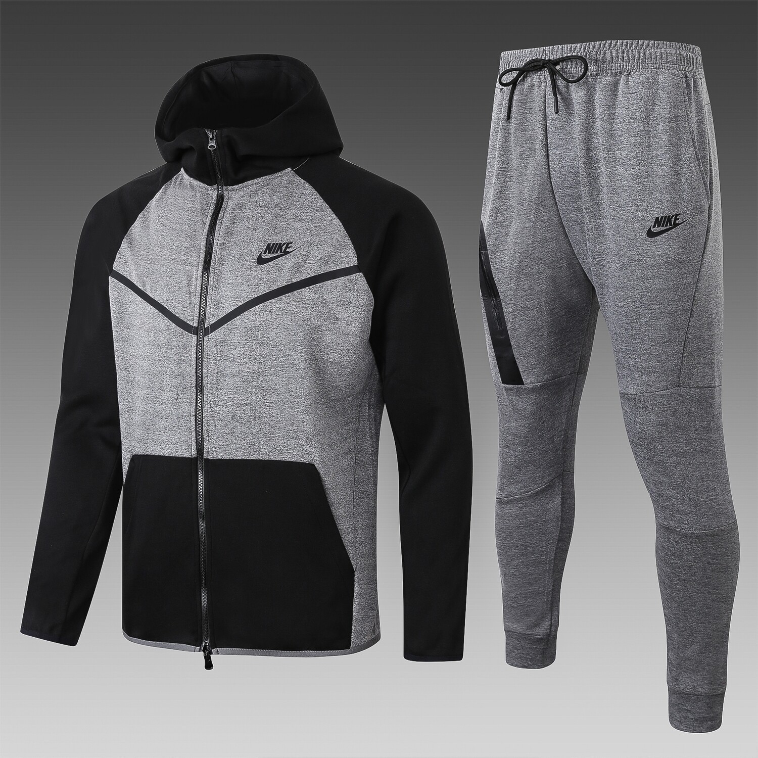 Nike Grey Tracksuit set (Size Medium)