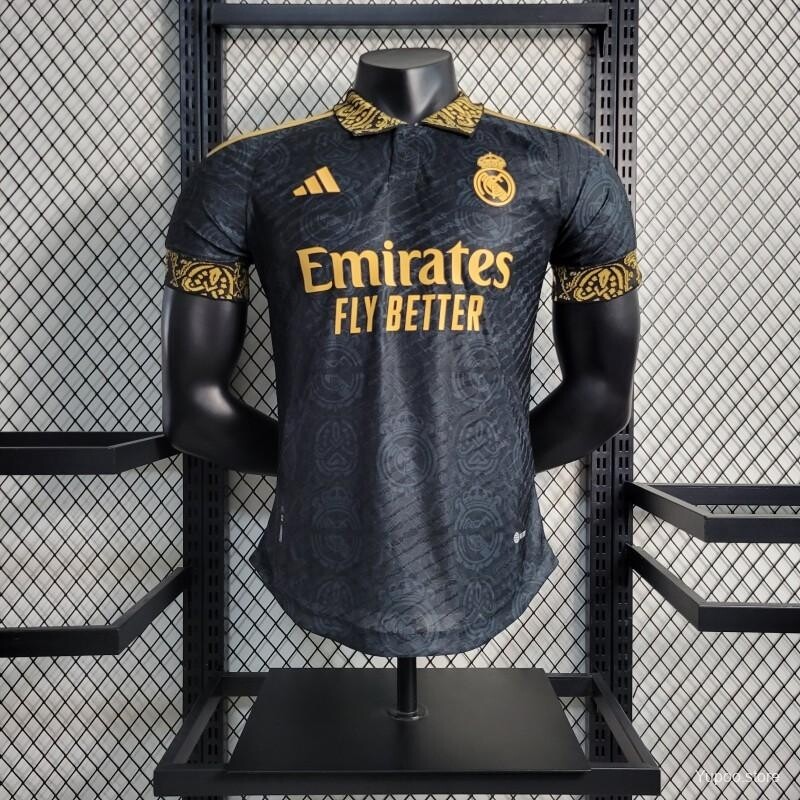 Real Madrid Black and Gold Special Vapor Jersey