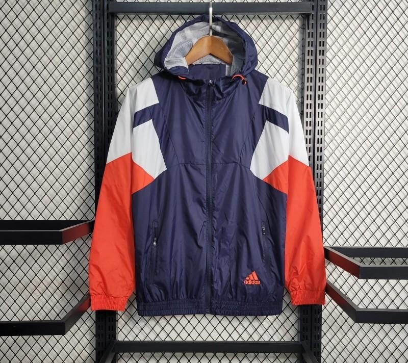 Adidas Red, Navy and White Windbreaker