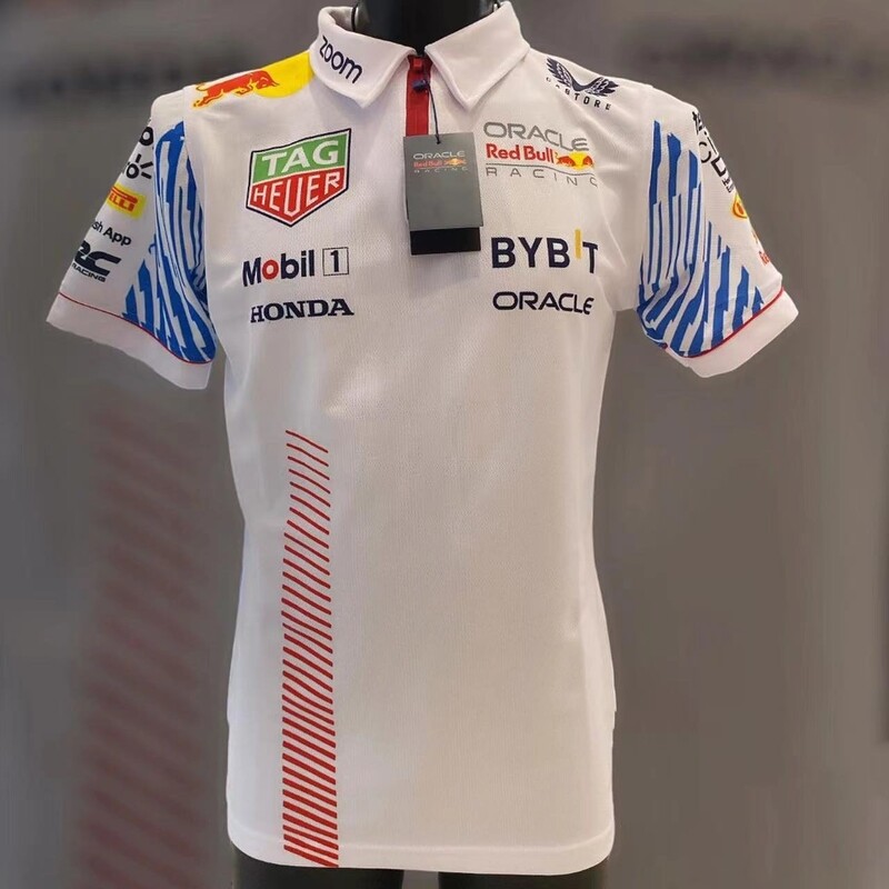 Red Bull White Half Zip Collar Racing Suit 