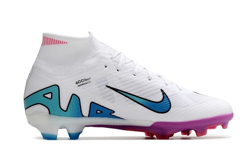 Air Zoom White, Purple and Pink High Top Soccer Boot