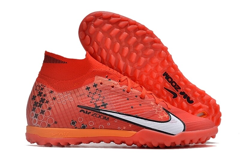 Air Zoom Red and Orange High Top Soccer Boot