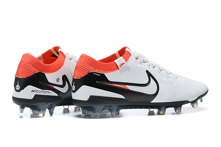 Tiempo Legend White and Orange Soccer Boot