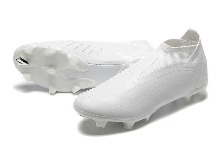 Adidas Predator Accuracy Laceless All White High Top Soccer Boot