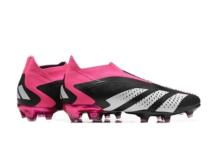 Adidas Predator Accuracy Laceless Black and Pink High Top Soccer Boot