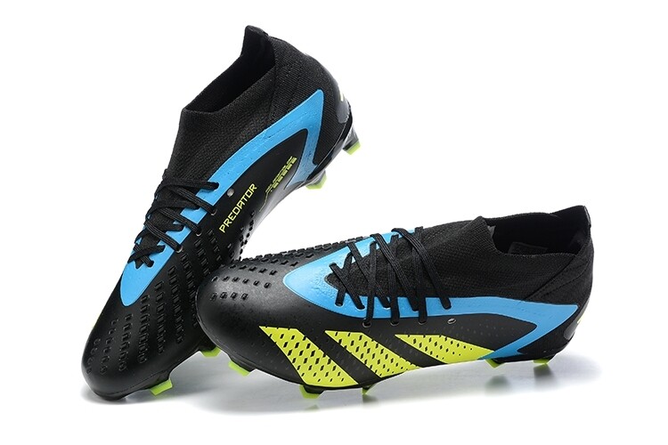 Adidas Predator Black and Blue High Top Laces Soccer Boot