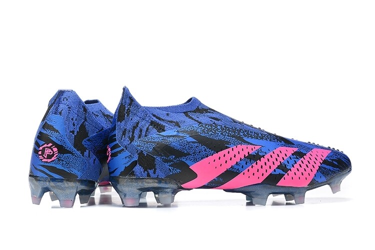 Adidas Predator Accuracy Laceless Blue and Pink High Top Soccer Boot