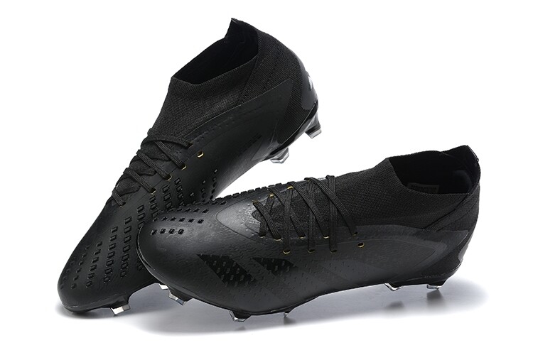 Adidas Predator All Black High Top Laces Soccer Boot