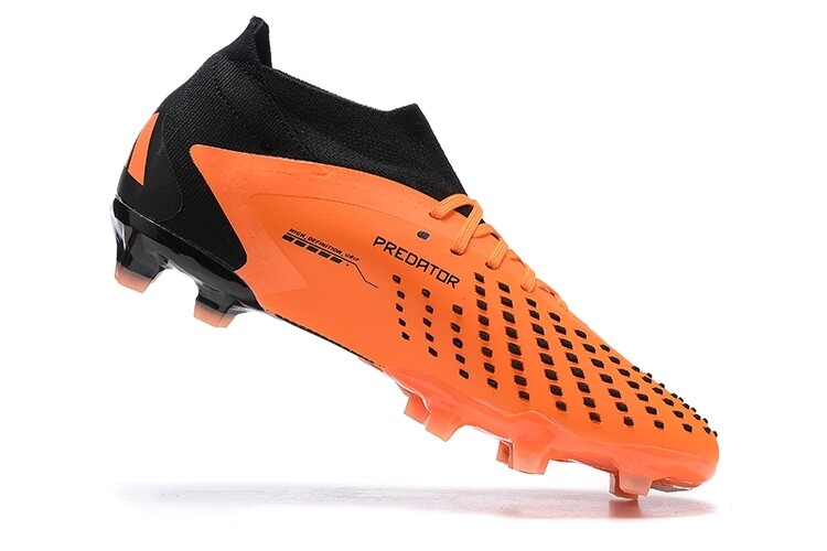 Adidas Predator Orange and Black High Top Laces Soccer Boot