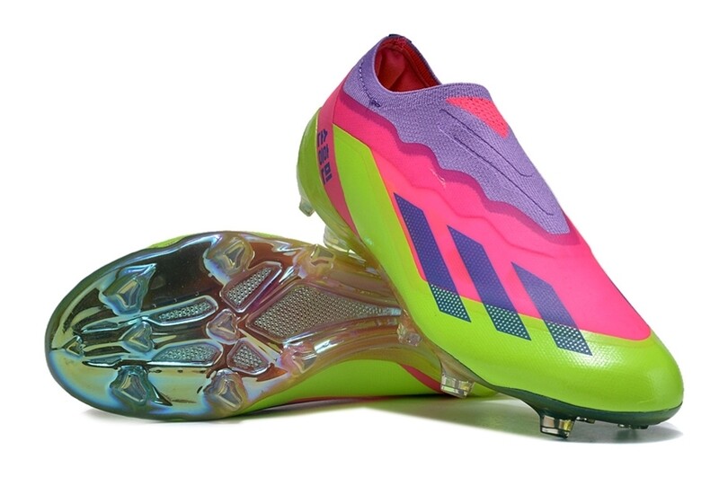 Adidas X Series Pink and Purple Laceless Soccer Boot