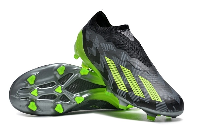 Adidas X Series Black and Green Laceless Soccer Boot