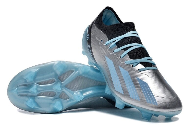 Adidas X Series Blue and Silver Messi Laces Soccer Boot