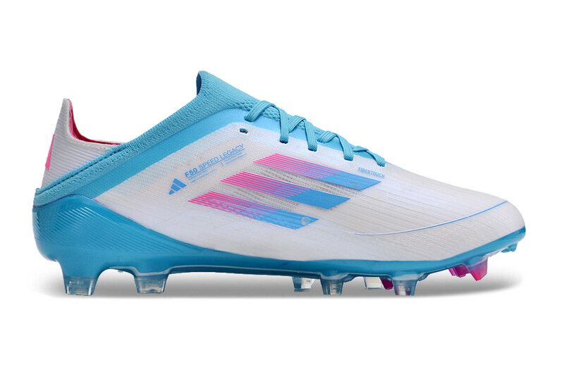 Adidas F50 White and Blue Soccer Boot