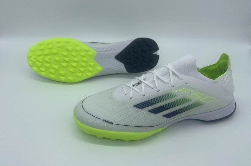 Adidas F50 White and Yellow Soccer Boot