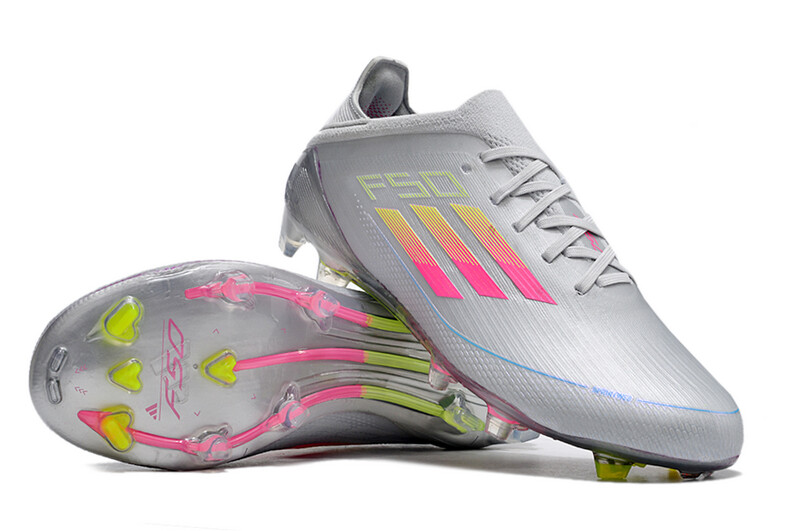 Adidas F50 White and Pink Soccer Boot