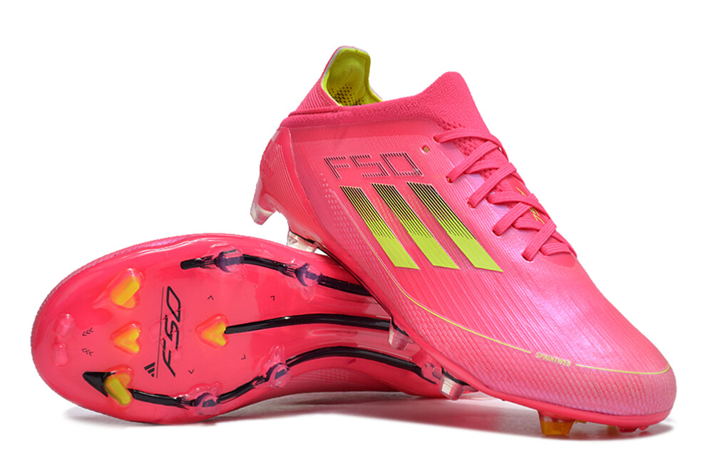 Adidas F50 Pink and Yellow Soccer Boot