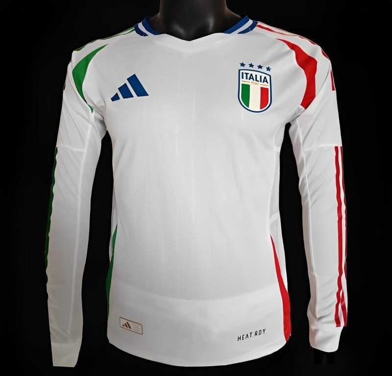 Italy Away Long Sleeve Player Jersey