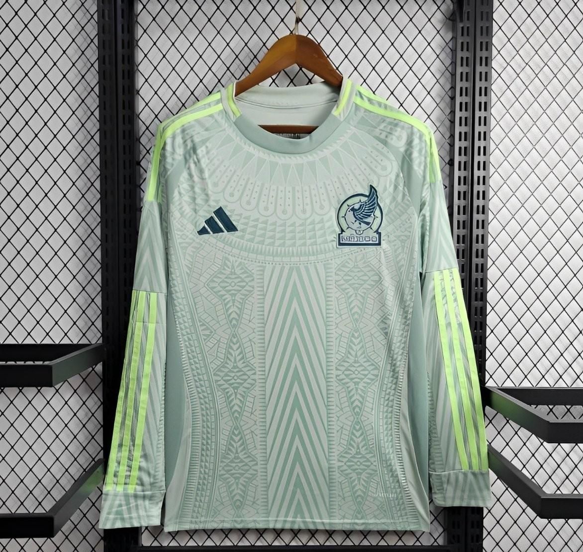 Mexico Home Long Sleeve Fan Jersey