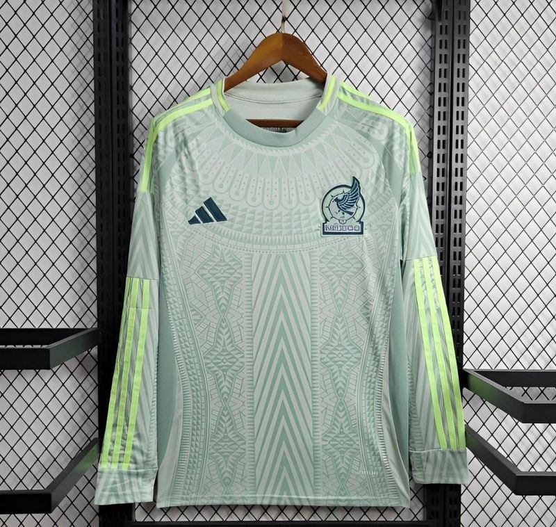 Mexico Home Long Sleeve Fan Jersey