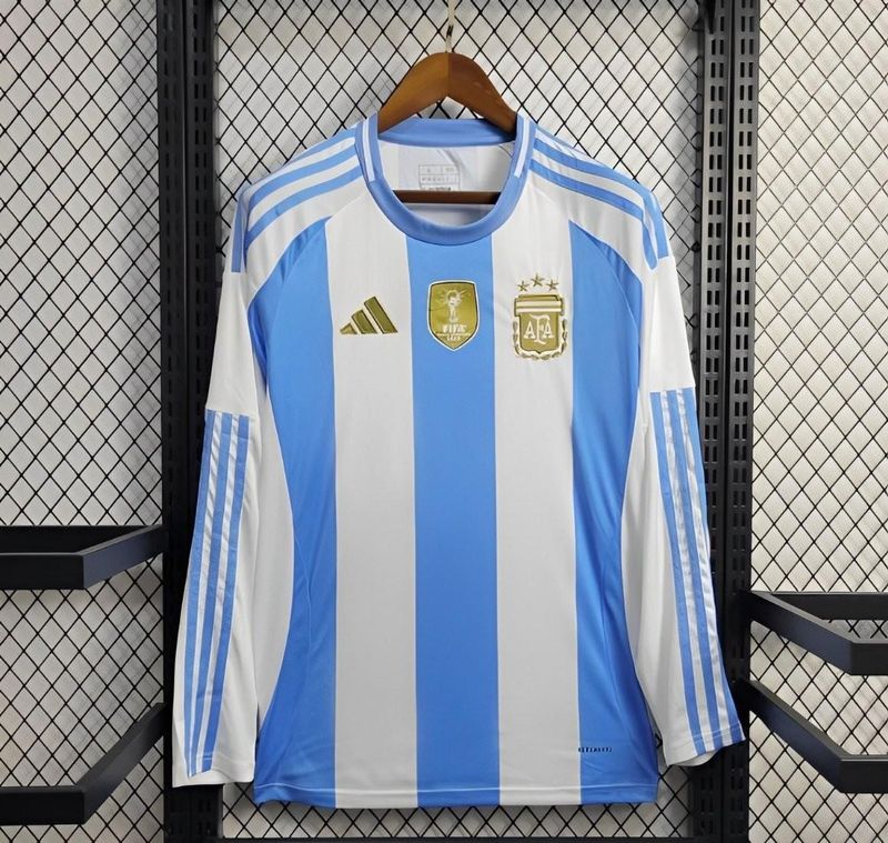 Argentina Home Long Sleeve Fan Jersey