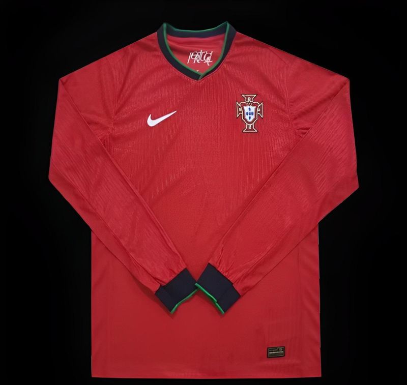 Portugal Home Long Sleeve Fan Jersey