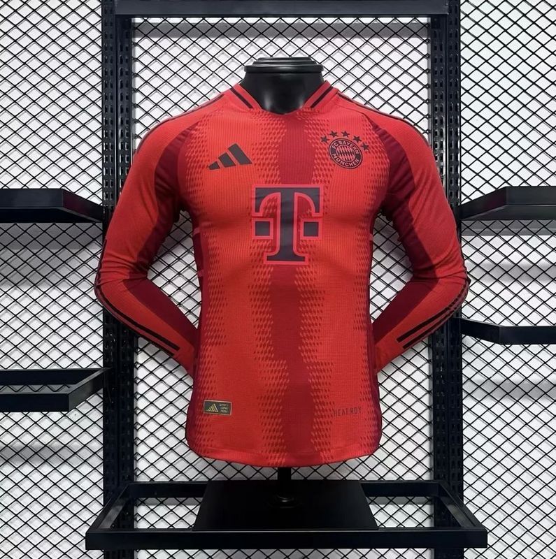 Bayern Munich Home Long Sleeve Player Jersey
