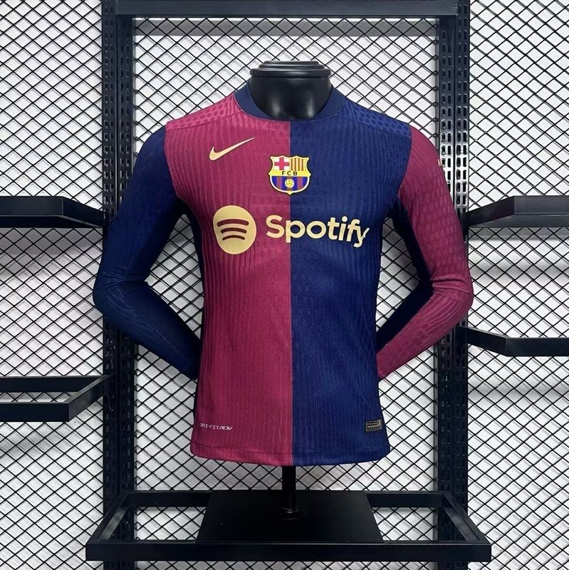 Barcelona Home Long Sleeve Player Jersey