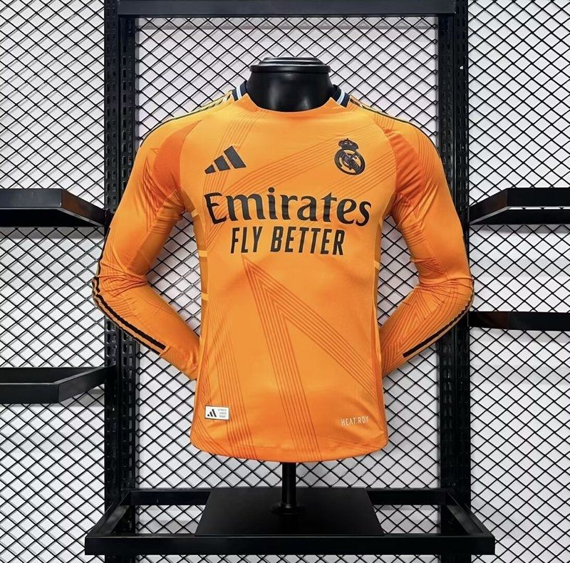 Real Madrid Away Long Sleeve Player Jersey