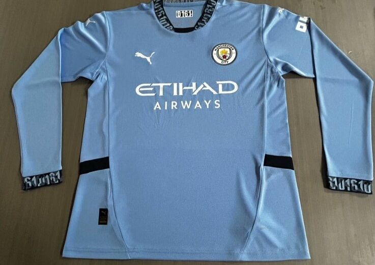 Manchester City Home Long Sleeve Fan Jersey