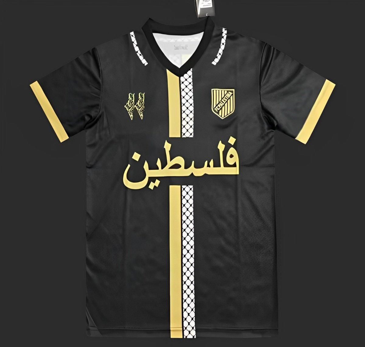 Palestine Black and Gold Keffiyeh Stadium Jerseys