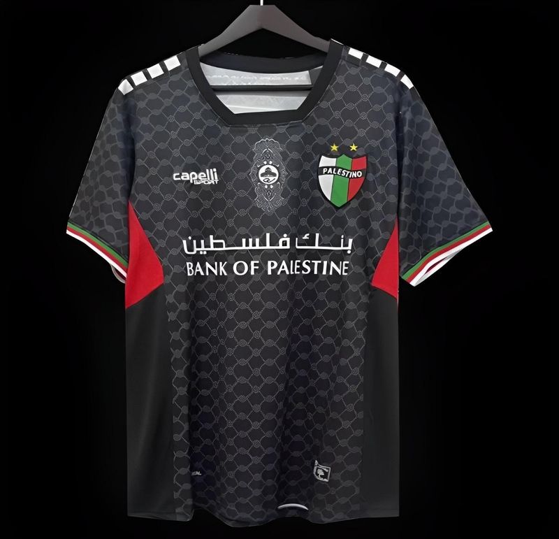 Palestine Black and Red Keffiyeh Stadium Jerseys