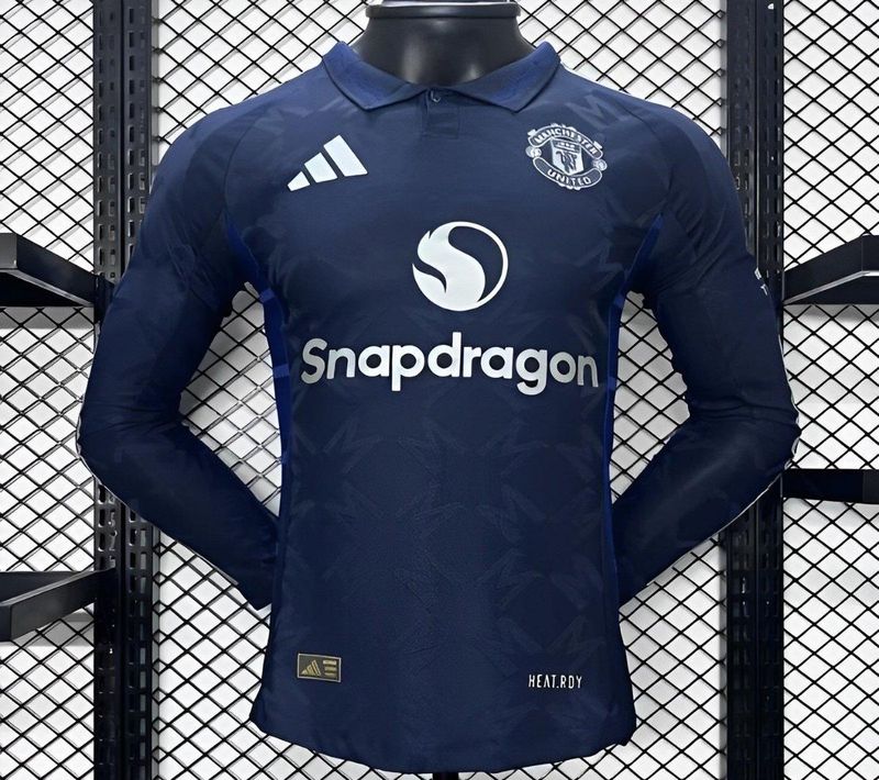 Man United Away Long Sleeve Player Jersey