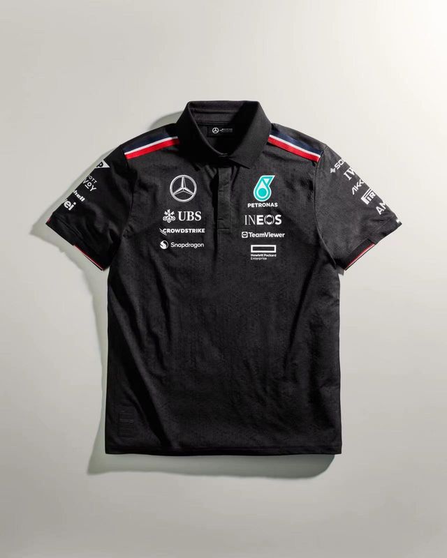 Mercedes Black Collar Neck Racing Suit