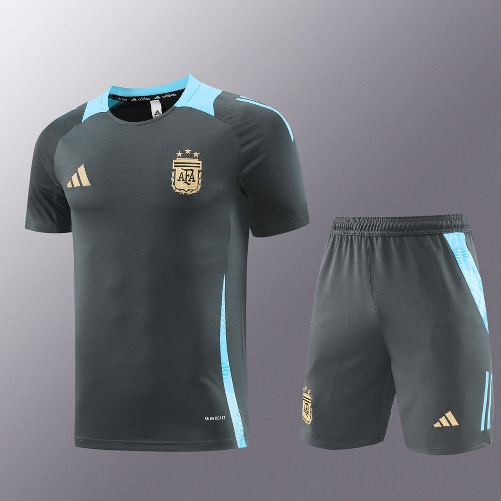 Argentina Grey and Blue Short Sleeve Training Set