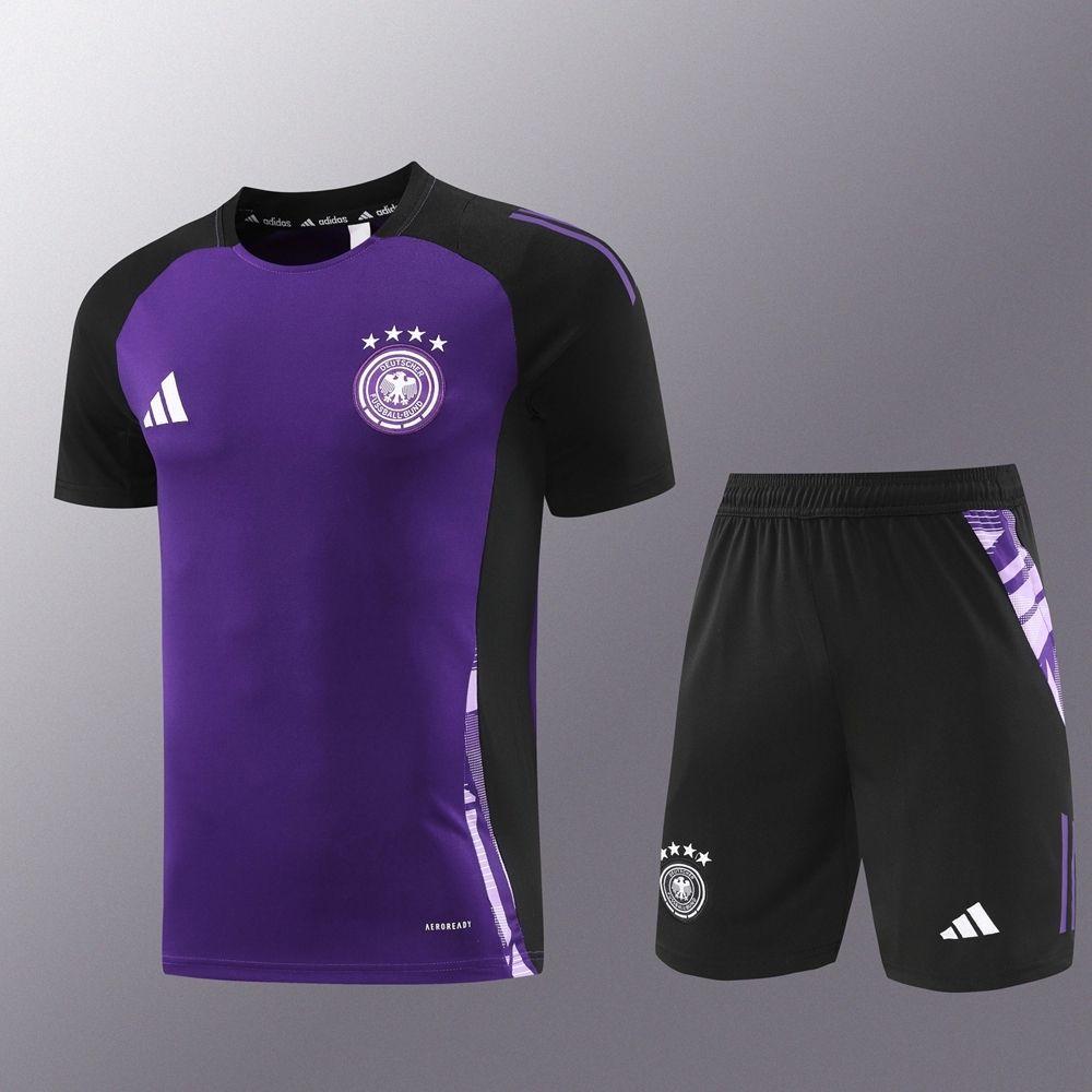  Germany Purple and Black Short Sleeve Training Set