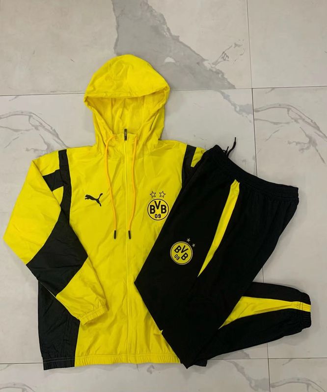 Dortmund Yellow and Black Hooded Tracksuit Set