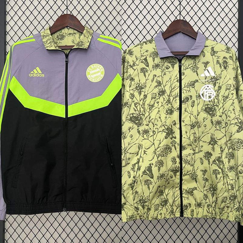 Bayern Munich Black and Green Reversible Windbreaker 