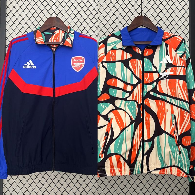 Arsenal Navy, Red, Green and Orange Reversible Windbreaker 