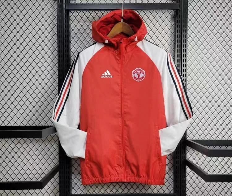Man United Red and White Windbreaker 