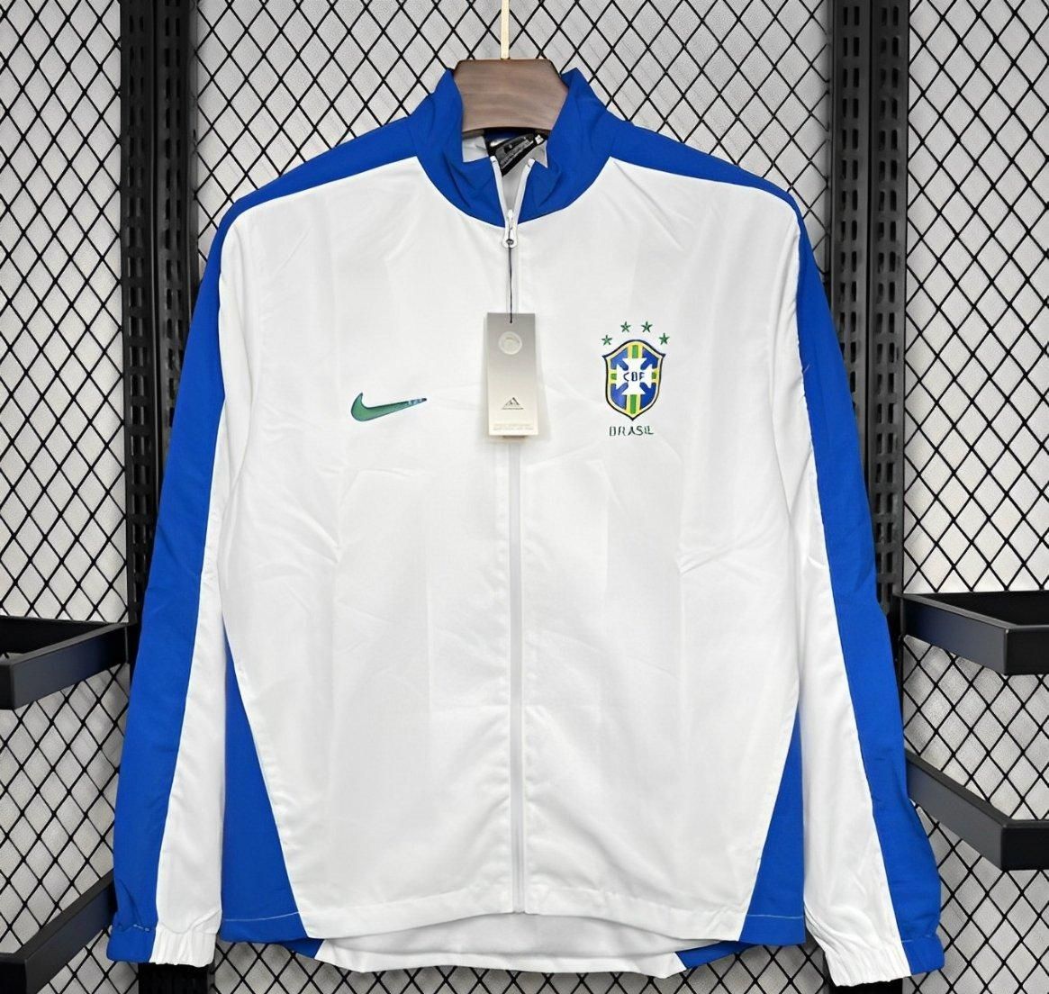 Brazil White and Blue Windbreaker
