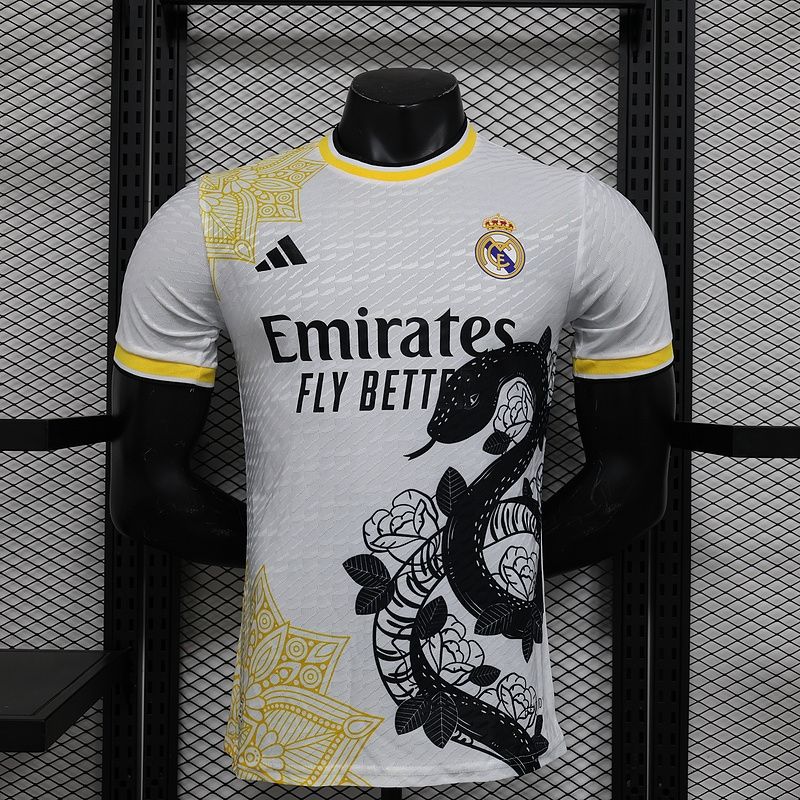 Real Madrid White, Yellow and Black Special Vapor Jersey