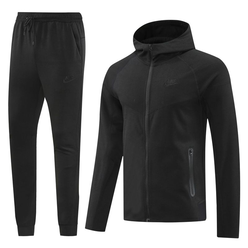 Nike Black Hooded Tracksuit Set