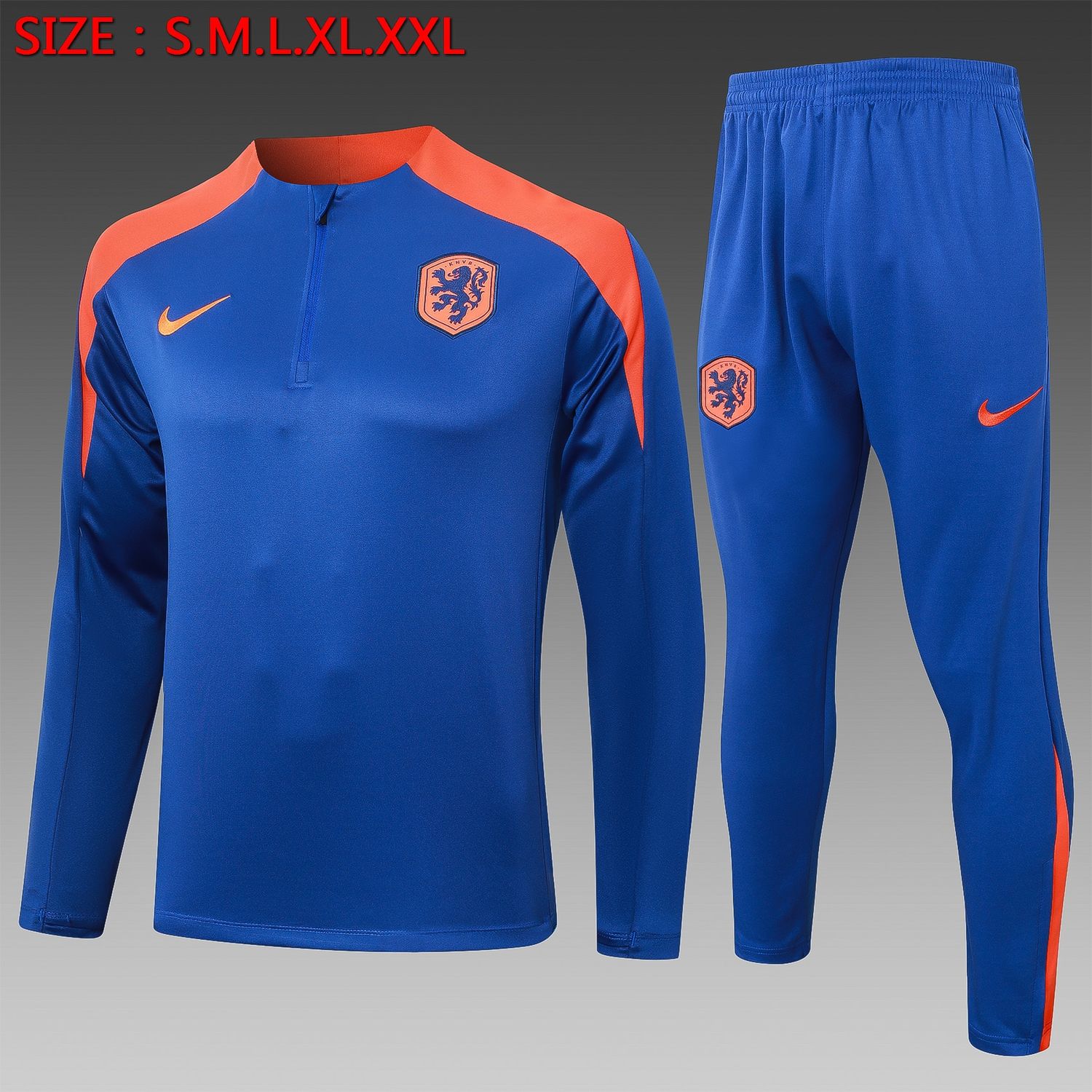 Netherlands Blue and Orange Long Sleeve Training Set