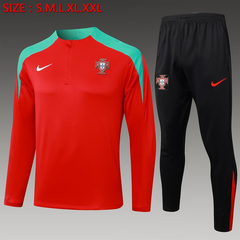 Portugal Red, Black and Green Long Sleeve Training Set